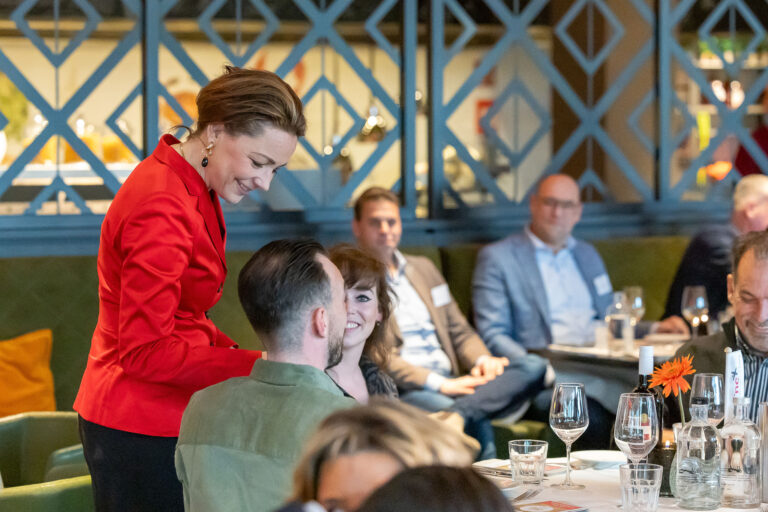 Interviewmoment tijdens het Sprinc MVO Award diner